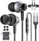 USB C Headphones for iPhone 16 15 Pro Wired Earbuds Type C Earphones for Samsung Galaxy S24/S23/S25 Ultra with Mic Volume Control Stereo Noise Cancelling Wired Earbud for Google Pixel 9 Pro/Oneplus 12