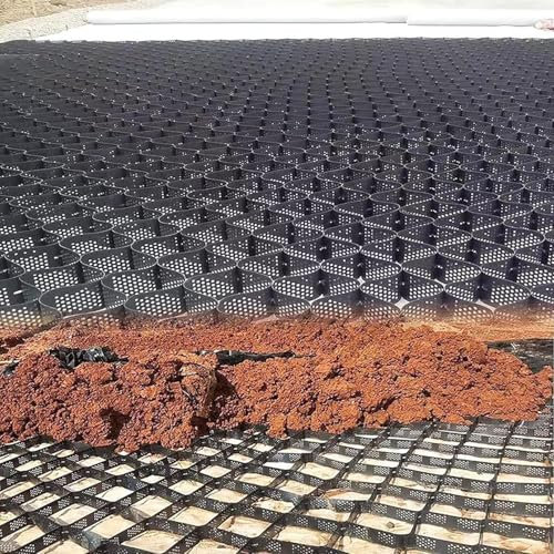 Garden Retaining Wall Grid Geogitter-Pflastersteine ​​für Landschafts-, Terrassen-, Geh- und Einfahrtswege, Geogitter aus Kiesboden, Bodengitter-Stabilisator for Gehwege for Kies, Zement und Sand, 2 Z