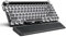 Retro Tyepwriter Gaming Keyboard Mechanical Blue Switch, Bluetooth and Wired Connection Ways, Removable Wrist Rest, 14 Mode+ White Backlight, Portable Old School Keyboard for Computer IPAD Laptop