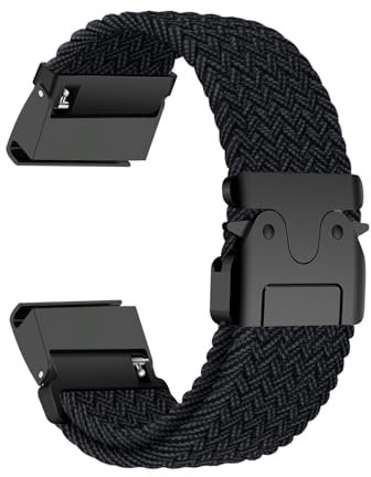 KUWAI Geflochten Armband Kompatibel mit COROS VERTIX 2 Band, Sport Elastisches Nylon Ersatzarmband mit Verstellbarer Metall Verschluss Armbänder für COROS VERTIX 2 Uhrenarmband für Damen Herren (22)