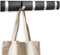 flintronic Wall Mounted Floating Rack with 5 Silver Hooks, Foldable Metal Wall Hook, Space Aluminum Material Coat Hook Rack Wall Hanger, Hanger with Retractable Hooks for Jackets, Coats, Hats, Bags