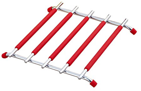 Cabilock Stainless Steel Trivet Mat Mit Silikonbeschichtung Rutschfester Hitzebeständiger Untersetzer Für Heiße Töpfe Und Pfannen Für Küchentische Und Arbeitsflächen Rot