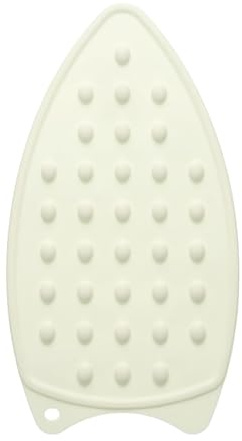 sourcing map Silicone Iron Rest Pad, Multipurpose Iron Hot Resistant Mat Iron Rest Plate for Ironing Board Hot Heat Resistant Steam Compact Mat, Cream