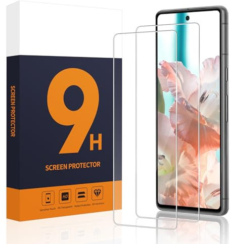 Carantee 2 Stück Schutzfolie für Panzerglas für Google Pixel 7 5G, Wasserdicht Anti-Fingerabdruck Google Pixel 7 Panzer Schutz Glas, 9H Härte Bruchsicher 2.5D Displayschutzfolie für Pixel 7 5G