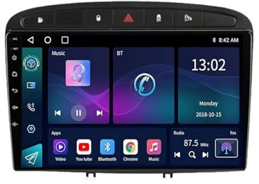 Android 13 2 DIN Car Radio Stereo para Peugeot 408 308 SW 2012-2020 9 Pulgadas Autoradio con WiFi GPS Rear View Camera RDS FM BT DVR SWC Ventilador de refrigeración(2+32G)