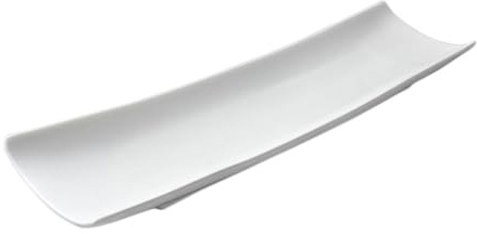 TOYANDONA Blanco Plato de Cerámica Ligero y Pescado, para Sushi | Diseño Simple para Uso Doméstico, Fácil de Limpiar, Adecuado para Servir Alimentos y Presentar Platos