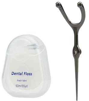 Ensemble de cure-dents en acier inoxydable pour fil dentaire (style 1)