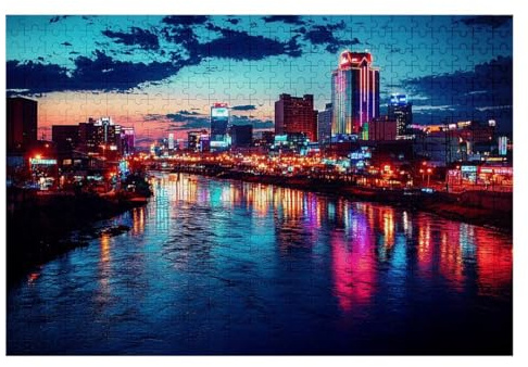 Puzzle 5000 Teile Erwachsene New York, Landschaft Puzzle Erwachsene, Impossible Puzzel für Die Ganze Familie, Klassische Puzzles mit Exquisiter Verpackungsbox für Geschenke, Holzpuzzle für Deko -2146