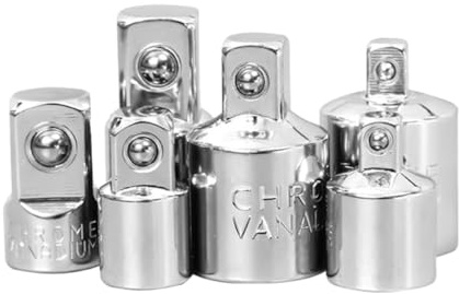 WATIIFUFU 6pcs Socket Wrench Tool Kit Adapter Set with Reliable Torque and Profile, Vanadium Steel Socket Converter for Automobile Repair and Emergency Repairs, Includes 10mm 12.5mm