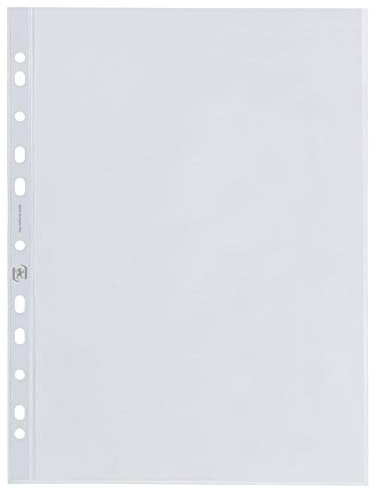 Oxford Prospekthüllen Premium DIN A4, glasklar, oben offen, 100er Pack