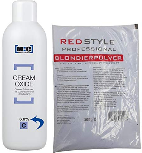 M:C MEISTER COIFFEUR [ CREAM OXIDE 6% ] - 1000ml + 500g Blondierpulver