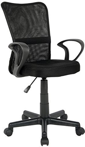 SixBros. Chaise de Bureau Noir Fauteuil de Bureau H-298F-2/2122