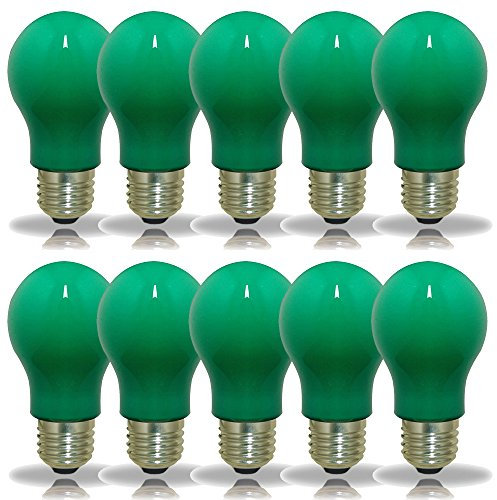 NCC-Licht 10 x LED Leuchtmittel Birnenform 3W = 25W E27 Grün Innen- & Außenbereich Party