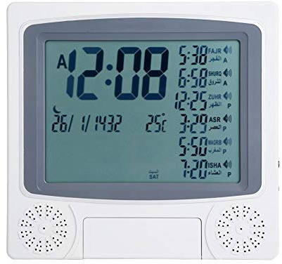 Akozon Muslim Uhr Neue Digital Islamic Clock Muslim Alarm Azan Gebet Alarm LCD Uhr