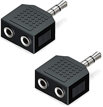 deleyCON Adaptateur Audio 3,5mm Jack Stéréo Splitter 1x Prise à 2X Jack Socket Doux HiFi Récepteur Home Cinéma