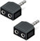 deleyCON 2 Stück 3,5mm Klinke Stereo Audio Adapter Verteiler 1x 3,5mm Klinke Stecker zu 2X 3,5mm Klinke Buchse Klinken Splitter Weiche HiFi Receiver Heimkino