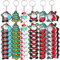 FLOFIA 48 Stk Weihnachten Schlüsselanhänger Cartoon Weihnachten Deko Anhänger PVC Christmas Keychain Weihnachtsmann Weihnachtsbaum Anhänger 6 Stil Party Mitgebsel Geschenke Adventskalender Füllung