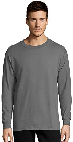 Mens 5.2 Oz. ComfortSoft® Cotton Long-Sleeve T-Shirt (5286) -Smoke Grey -M