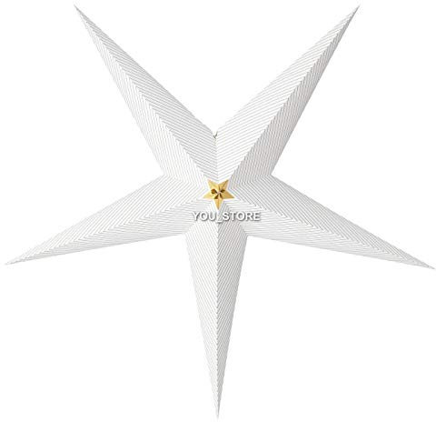 IK EA STRÅLA Weihnachtsdeko Stern Lampenschirm für Pendelleuchte, grau gestreift, 100 cm