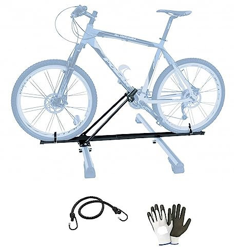 Kompatibel mit Kia Stonic, Fahrradträger für Autodachträger, maximale Traglast 15 kg, Material Stahl, Fahrradträger für 1 Fahrrad