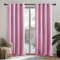 Deconovo Blickdichte Gardinen mit Ösen Thermovorhang Verdunkelungsvorhang Kinderzimmer, 260x140 cm(HöhexBreite), Rosa, 2er Set