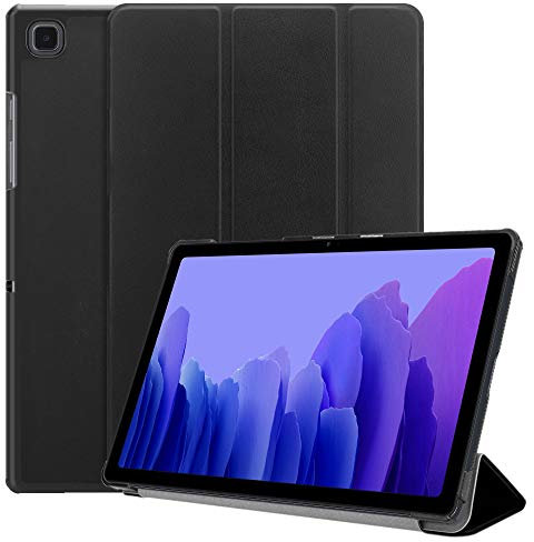 iCatchy For Samsung Galaxy Tab A7 Case, Ultra Thin with Stand Function Slim Leather Smart Protective Cover compatible with Samsung Galaxy Tab A7 (10.4'') 2020 Tablet Case (Black)