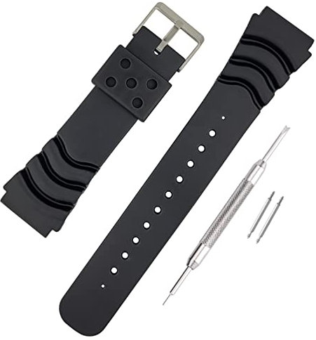 Extra langes Taucherarmband aus Gummi, 20 mm, 22 mm, Schwarz/Orange, XL-Uhrenarmband für Seiko SKX SKX007 SKX009 Taucheruhren, z20 z22, strapazierfähiges, plissiertes PVC, Federstege und Werkzeug im
