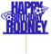 Personalised Birthday Football Footballer Cake Topper- Bright Blue Any Name & Age Glitter Cake Decoration and Sprinkles - Happy Birthday Decorations - Personalised Toppers for Cakes by Cakeshop