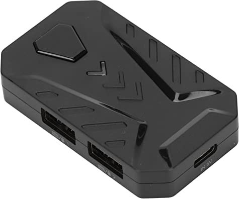 Zunate Convertisseur de Clavier de Souris, Adaptateur de Convertisseur de Clavier de Souris de Jeu USB, Plug and Play, pour Android(Le Noir)