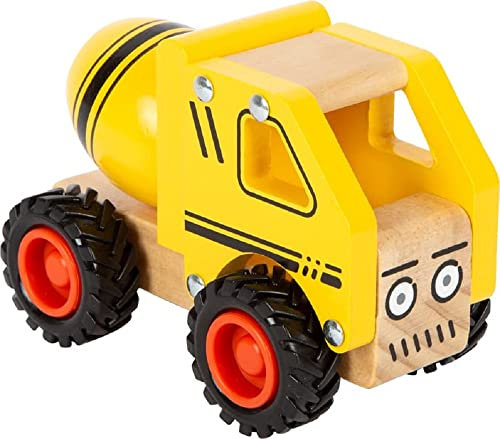 small foot Betonmischer, Spielfahrzeug für Kinder aus Holz, mit gummierten Rädern, ab 18 Monaten, 12286