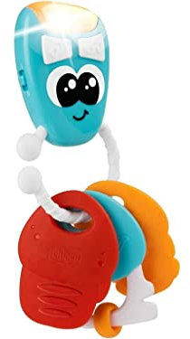 Chicco - Meine ersten elektronischen Autoschlüssel mit Lichtern und Sounds, Mehrfarbig (ARTSANA Spain 0001116300040)