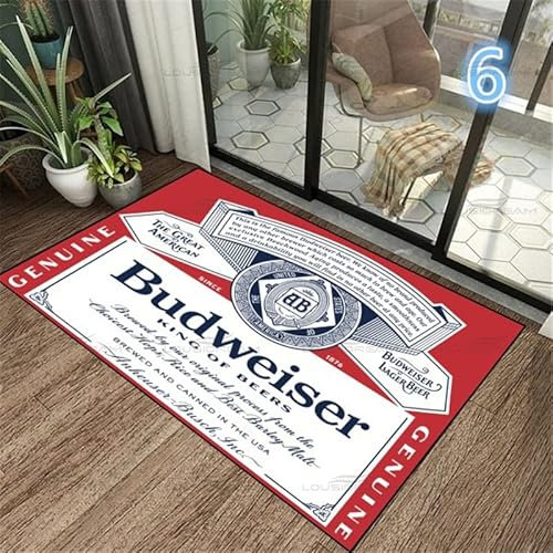 bailongma Motif De Bière Tapis Décoratif en Flanelle Bar Moderne Salon Salon Tapis De Sol Tapis De Chambre B12 140×200CM