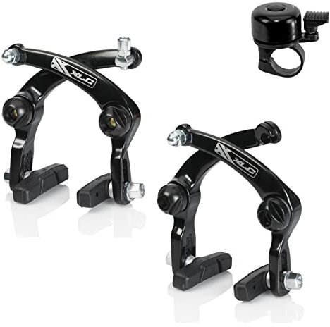 XLC BMX U-Brake Freestyle BMX Bremse Felgenbremse Set Schwarz inkl. Fahrradklingel