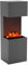 GLOW FIRE Wasserdampf Kamin Beethoven (Standkamin) - Elektrokamin mit realistischen LED 3D-Flammen, Knistereffekt & Fernbedienung, 60x170x50 cm - Opti-Myst 500 Elektro Kamin, Grau