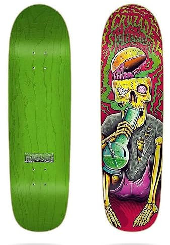 Jart Bongo Skull 21,9 x 80,5 cm Cruzade Deck Skateboard, Erwachsene, Unisex, Mehrfarbig (Mehrfarbig), Einheitsgröße