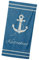 MTOnlinehandel Badetuch Anker-Motiv, 90x180cm, 100% Baumwolle, weiches, saugfähiges XXL Handtuch, Strandtuch, Liegetuch, maritim (Küstenkind)