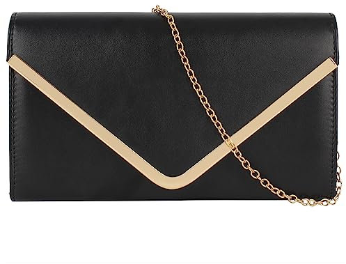MilyaDE Damen Glitzer Clutch Strass Abendtasche, Braut Handtasche Hochzeit Party Unterarmtasche Umhängetasche Schultertasche mit Schulterkette