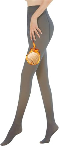 Justay Sowarm Collant Donna Collant Termici Invernali Collant Termico Traslucido In Pile Collant Foderato in Pile Collant Elastico Comodi a Vita Alta Leggings