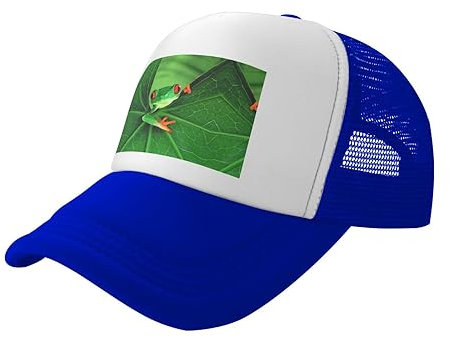 Niedlicher Frosch-Trucker-Mütze, Farbbezeichnung: modische Baseballkappe für Erwachsene, für den täglichen Outdoor-Sport, Reisen, blau, One size