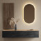 Planetmöbel Flur Möbel Garderobe 1x 160cm Gold Eiche/schwarz Charcoal, Wandpaneel 50cm Gold Eiche/Anthrazit mit Spiegel 50cm (ohne LED), Wandgarderobe 32,5H x 160B x 37,8T cm