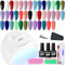 JODSONE UV Gel-Nagellack-Set in 20 Farben mit UV-Licht, Basis- und Decklack, matt, hochglänzend, leuchtendes Nagelgel, ausgestattet mit Maniküre-Werkzeugen…