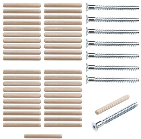 Reparatur-Set/Ersatzteil-Set passend für IKEA KALLAX 4x4 Regal - Schrauben (#104321) und Holzdübel (#101339)