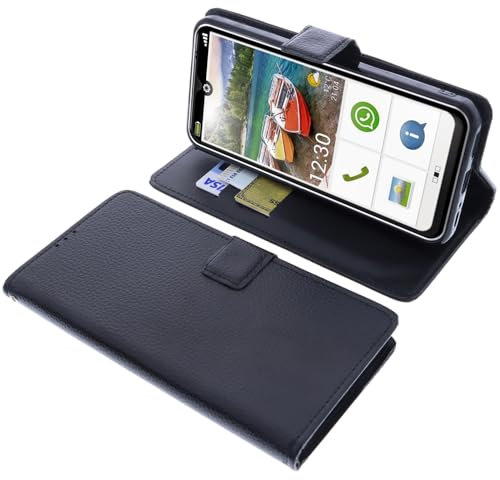 foto-kontor Tasche kompatibel mit Emporia Smart 6 Schutzhülle schwarz Book Style Case Handy Schutz Hülle Buch Wallet Handyhülle Cover Klapphülle Ständer Handytasche