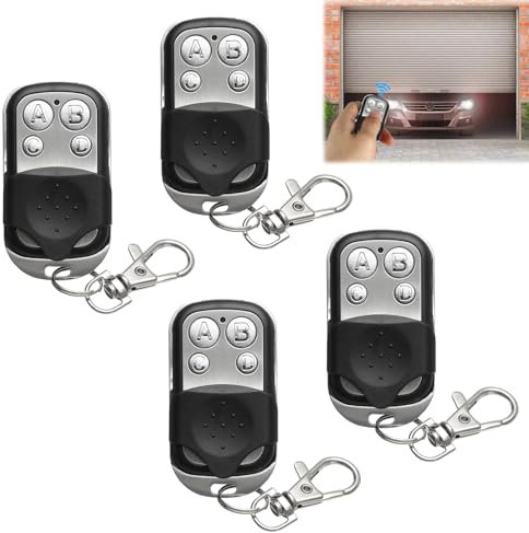 4 Pièces Telecommande Universelle Portail, 433MHz Telecommande Portail Universelle Telecommande Porte de Garage, Bip Portail Universelle pour de Porte de Garage, de Volet Roulant