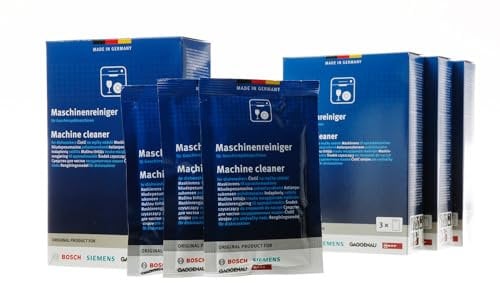 4x45g (Multi Pack 3) Pulitore detergente sgrassante in busta per lavastoviglie 12 x 45gr. 00312193 compatibili con Bosch Siemens Neff Gaggenau NEW 00312485
