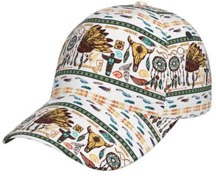 urtradezz Indianermütze Indianer-Baseballkappe Indianer Sonnenhut verstellbar Cap Indianerhut Trucker Hat Cap, Native 08, One size