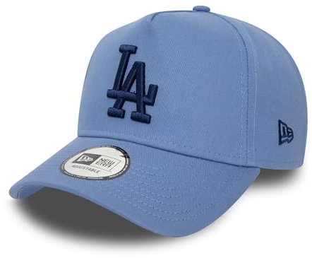 New Era LA Fankappe verstellbar E-Frame gebogener Schirm Los Angeles Dodgers Snapback Cap MLB blau - One-Size