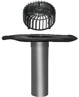 Fleck Flachdach-Ablauf DN 125 ohne Flanschteller mit Kiesfang (verpresst/Bitumen)