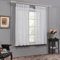 Deconovo Voile Durchsichtig Vorhang mit Kräuselband Transparent Dekoschal Leinenoptik Luftige Gardinen Kinderzimmer, 160x140cm(HöhexBreite), Weiß, 2er Set