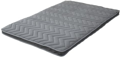 EMOOR Japanische Wollmischung Gepolsterte Futonmatratze GOMA 160 x 202 cm Grau (Fest), Urethan Zwickel Faltbar Speicherbar Gästebett Tatami-Matte